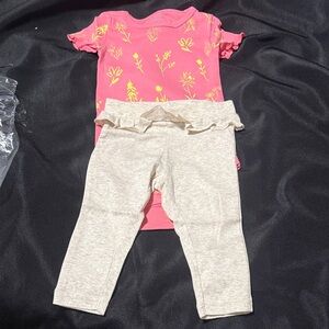 Okie Dokie Pink and Cream Floral Set